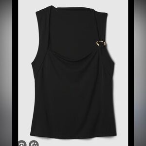 Cult Gaia x GAP Black Tank Top with Gold Accent
